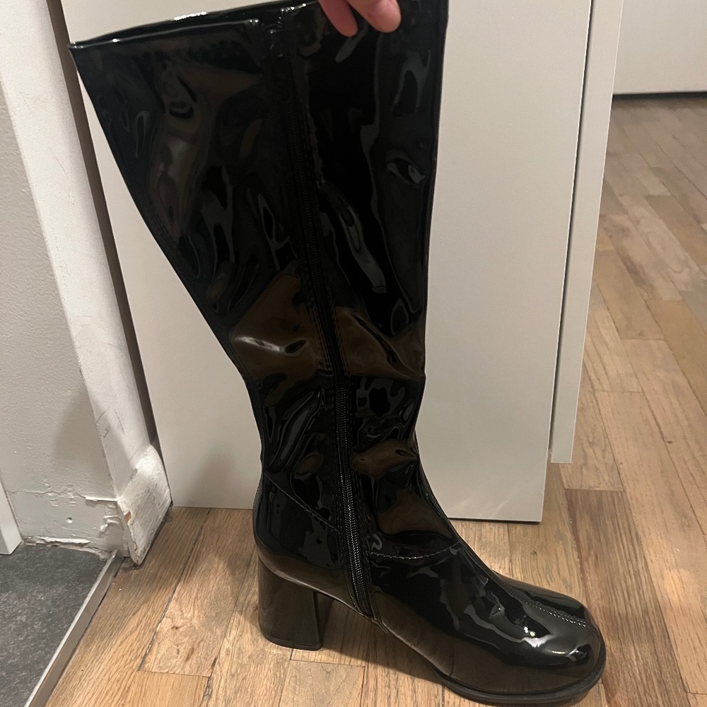 Black Patton leather boots